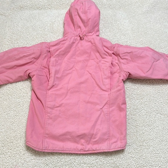 C.E Schmidt Workwear Pink Chore Coat Hooded Canvas Outdoor Youth M 10-12 - Picture 6 of 8